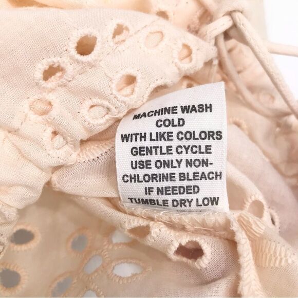 JOIE Cream Eyelet Lace Ruffle Long Sleeve Blouse NEW With Tags - Picture 11 of 14